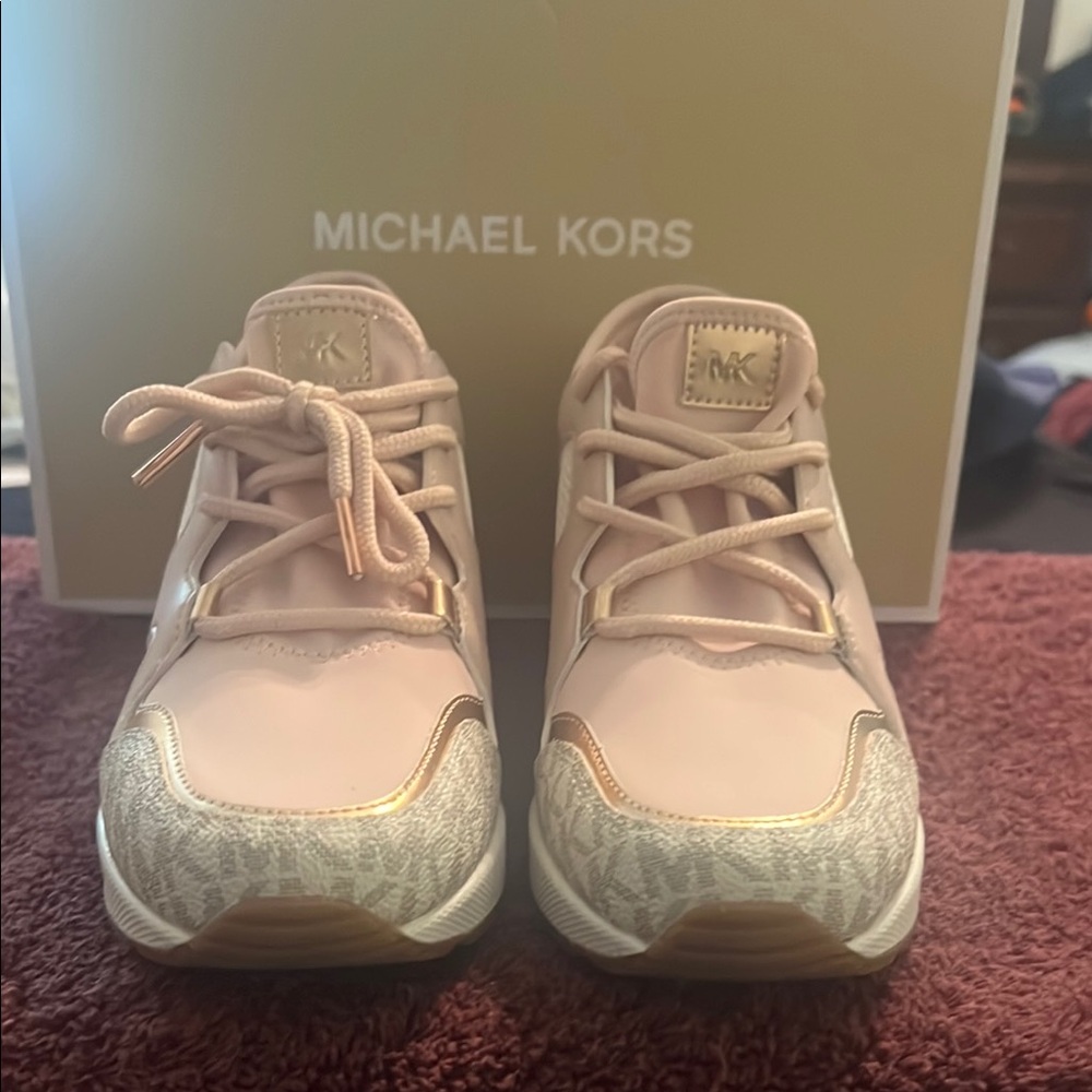 Michael Kors Pink Sneakers with Chunky Midsole - Picture 2 of 3